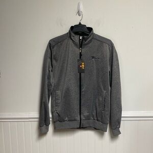 TBY Men’s full zip Jacket Grey Pockets Size XL
